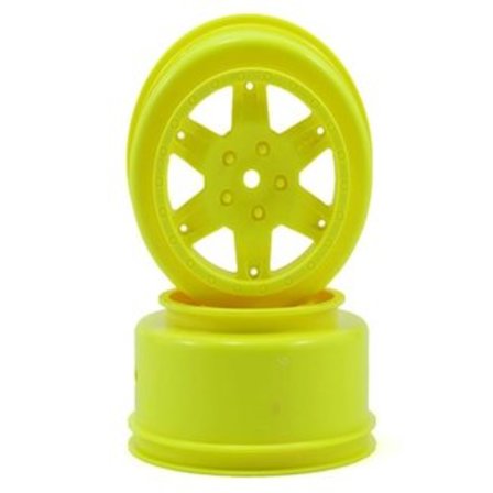 TLR TEAM LOSI RACING 12MM HEX SHORT COURSE SCT WHEELS YELLOW