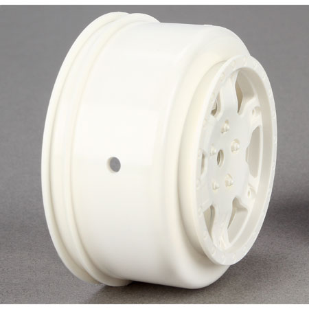 TEAM LOSI RACING 1/10 Front/Rear SCT 2.2/3.0 Wheels, 12mm Hex, White (2): 22 SCT, TLR7012