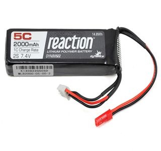 7.4V 2000mAh 2S 5C LiPo Receiver Pack: XXL-2 & TLR 8X