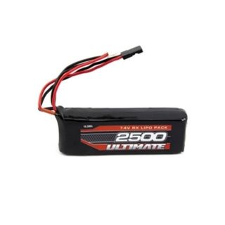 ULTIMATE 7.4V. 2500 LIPO FLAT RECEIVER BATTERY PACK JR