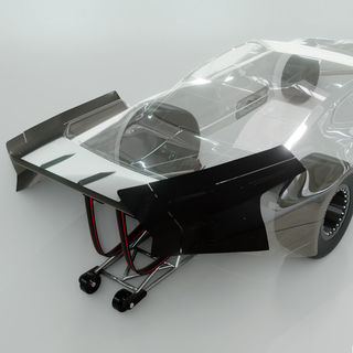 Pro Drag racing clear wing set for ZL21 body shell