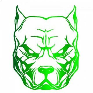 Angry Dog Water Proof Decal Green