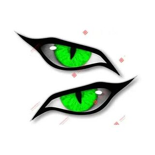 Evil Eye Waterproof Decal Green x2