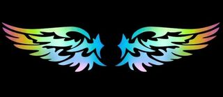 Waterproof Wings Decal Small x 2