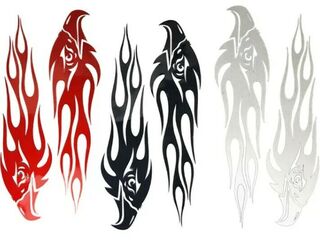 Waterproof Eagle Flame Decal x 2