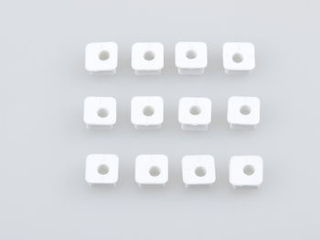 THE JQRacing White Square Insert Set 12Pcs (WE)