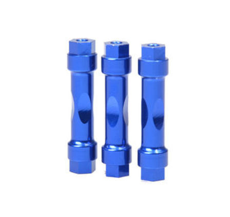 THE JQRacing CNC Wingmount Posts (3pc blue)