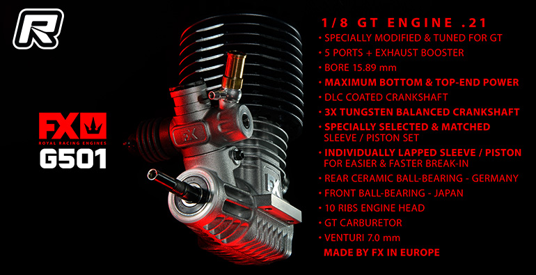 FX .21 5 Port GT Engine + Pipe Manifold