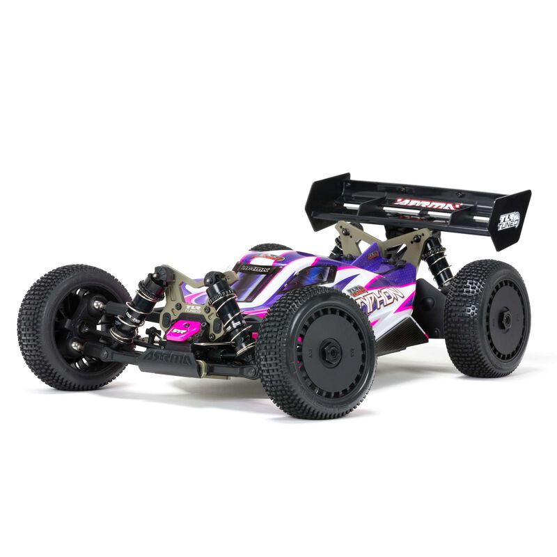 1/8 TLR Tuned TYPHON 4WD Roller Buggy, Pink/Purple By Arrma
