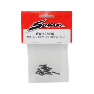 SWorkz 3x16mm Flat Head Hex Screw (10)