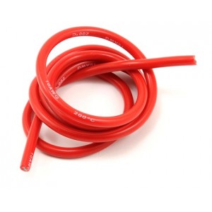 ProTek RC 10awg Red Silicone Hookup Wire (1 Meter)