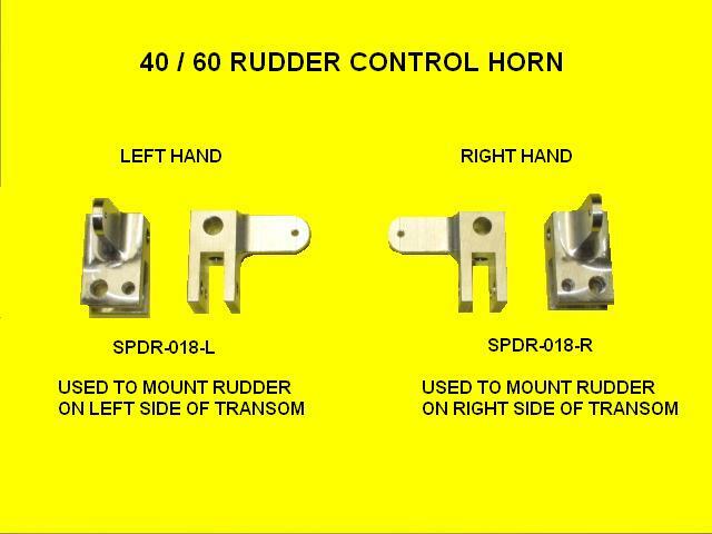 Speedmaster 40/60 Rudder Control Horn Left Hand