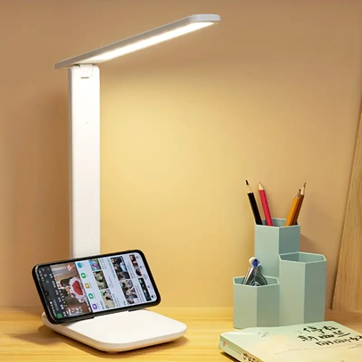 Bright LED Desk Lamp USB Charging Dimming Desk Lamp Foldable