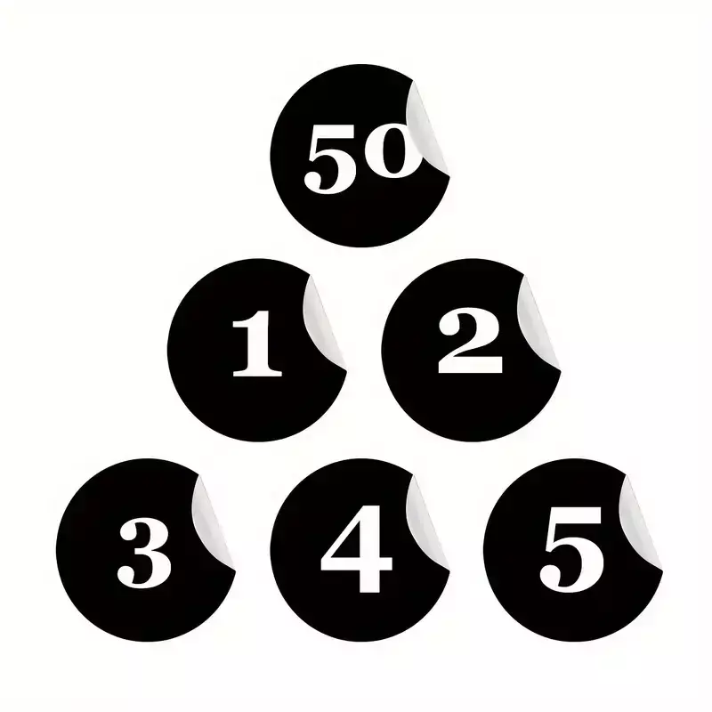 Waterproof Decal Numbers 5cm x 2