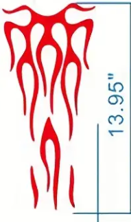 Flames Waterproof Decal Large
