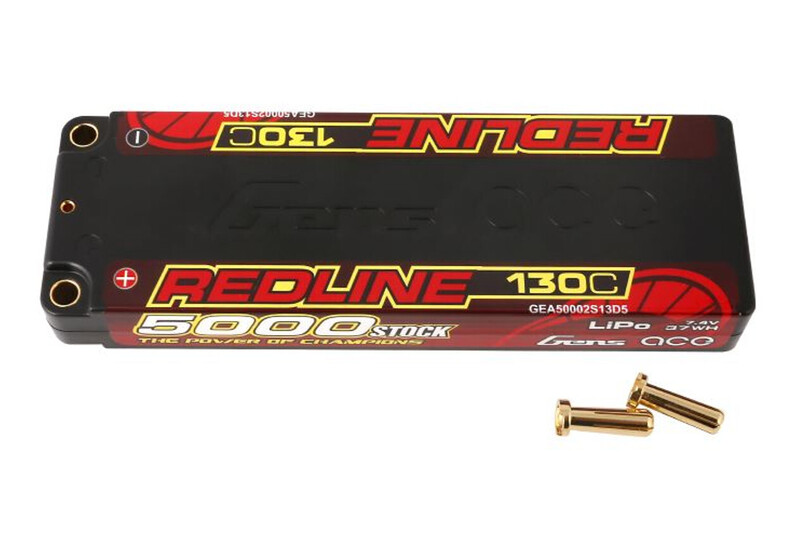 Gens Ace Redline Series 5000mAh 2S1P HV 7.6V 130C Hardcase LiPo