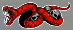 Red Snake Waterproof Decal