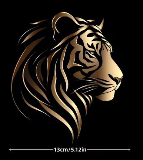 Golden Tiger Waterproof Decal