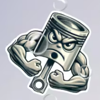 Muscle Piston Waterproof Decal