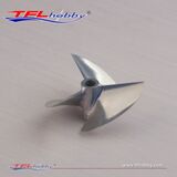 CNC Machined 3 blade Aluminum Propeller 50x1.4x4.76mm Reverse