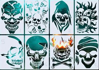 RCP Skull Stencils