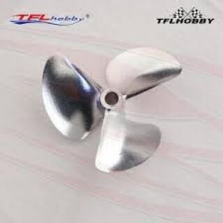 1/4 3 Blade 72mm CNC Alum. Propeller - HARD OXIDIZED