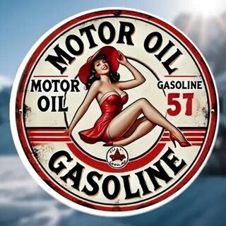 Waterproof Motor Oil Decal x 2