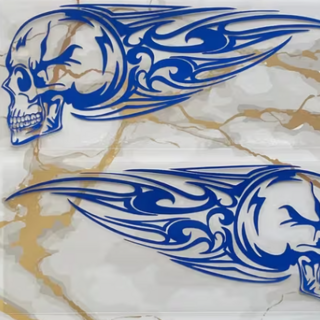 Meteor Skull Waterproof Decal Set