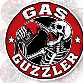 Gas Guzzler Waterproof Decal